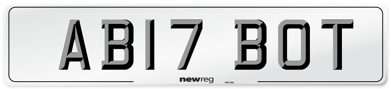 AB17 BOT Number Plate from New Reg
